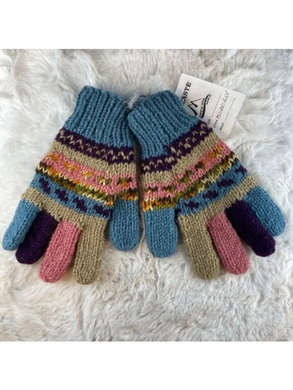 NWT Namaste Ganesh Himal Trading Co Hand Knit Mittens Gloves Peru